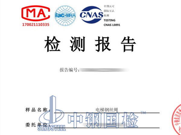 電梯鋼絲繩檢測報(bào)告